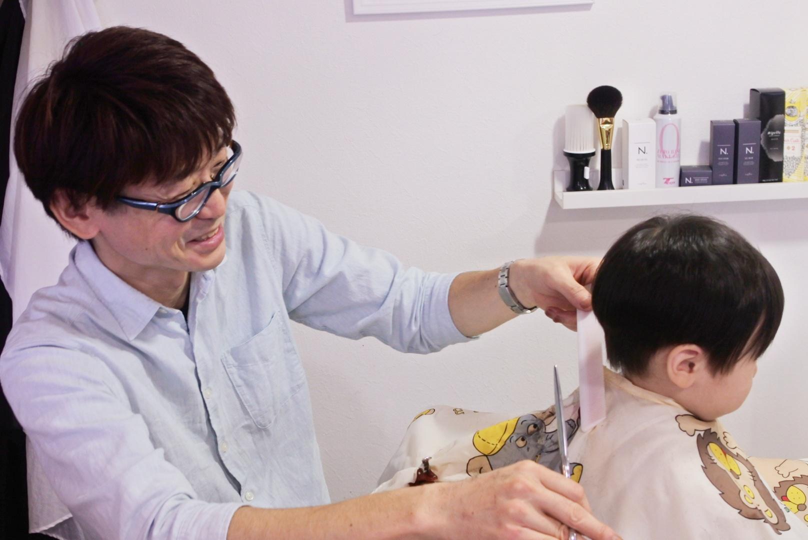 休日に息子のカットをしました✂️